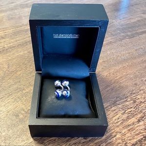 Hot Diamonds sterling silver and diamond cufflinks